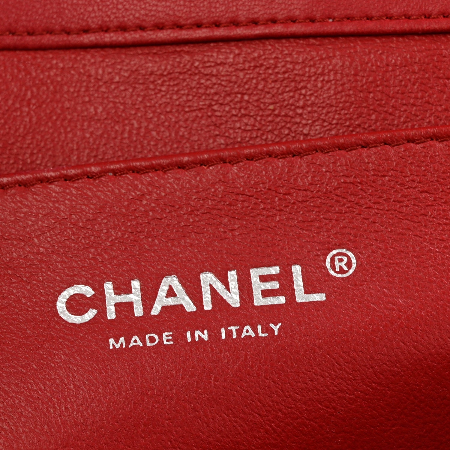 Chanel Lambskin Quilted Clutch With Chain Flap Red