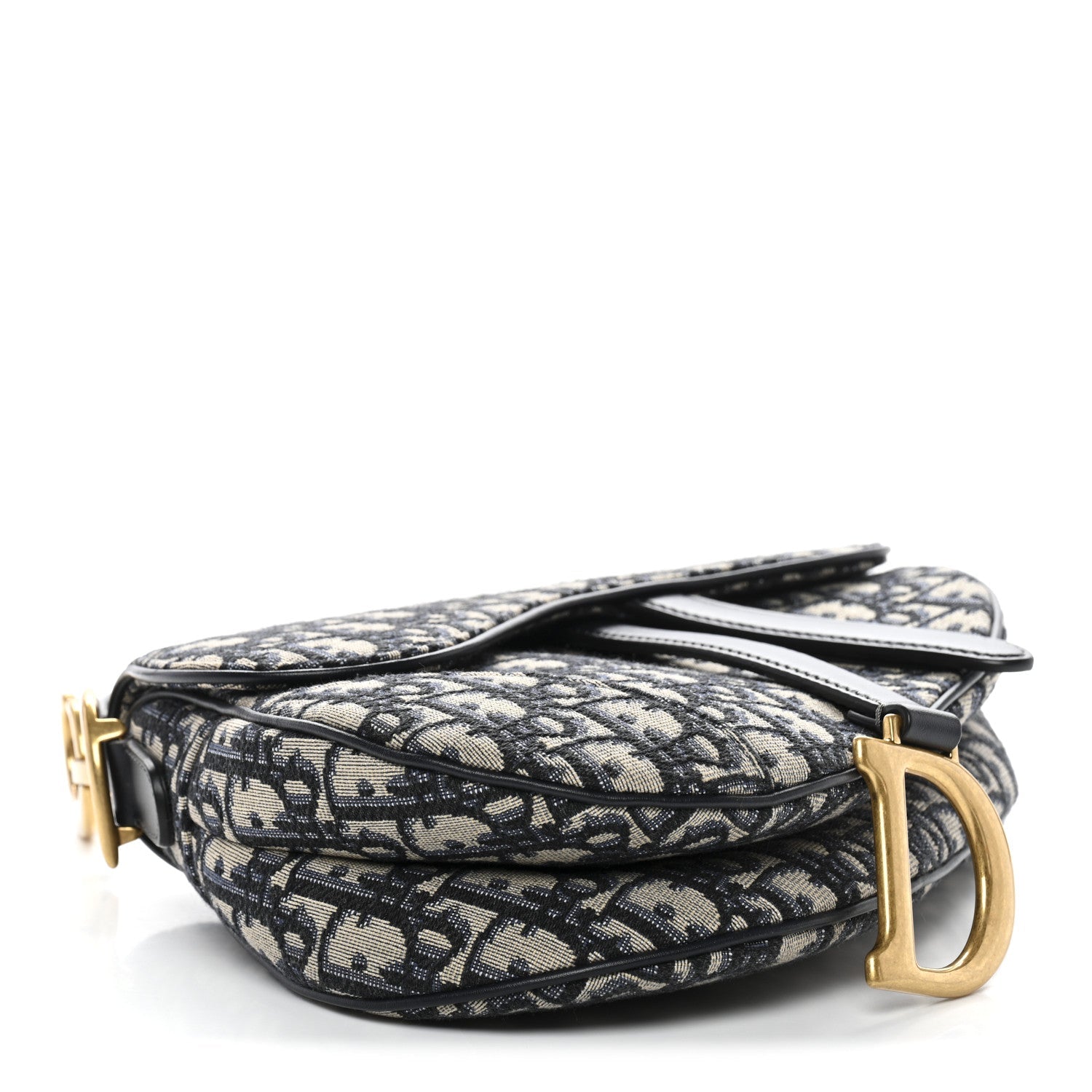 Christian Dior Oblique Saddle Bag Blue