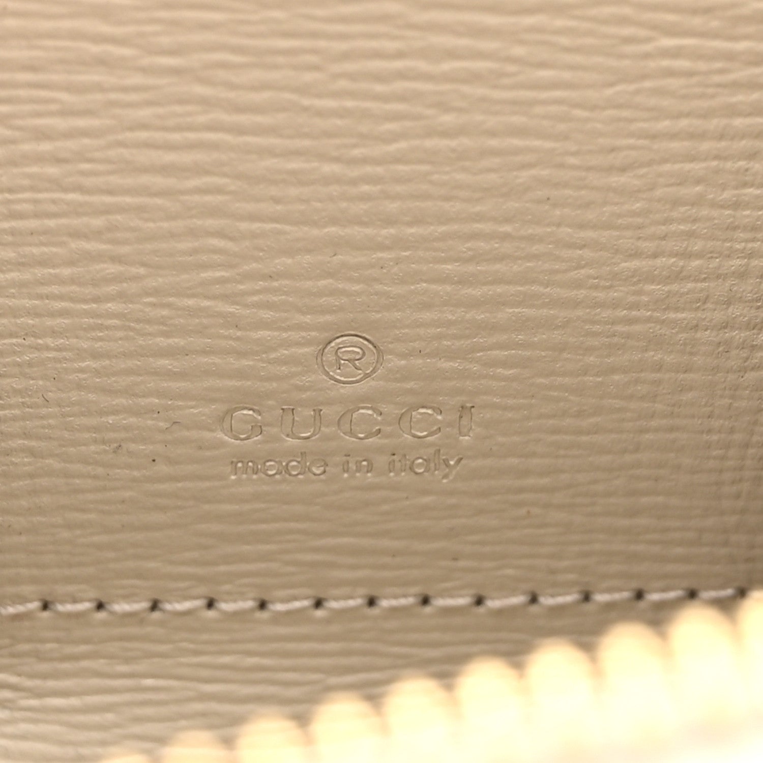 Gucci GG Supreme Monogram Azalea Calfskin Horsebit 1955 Coin Case Beige Mystic White