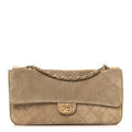Chanel Suede Calfskin Small Souplissimo Maxi Flap Dark Beige