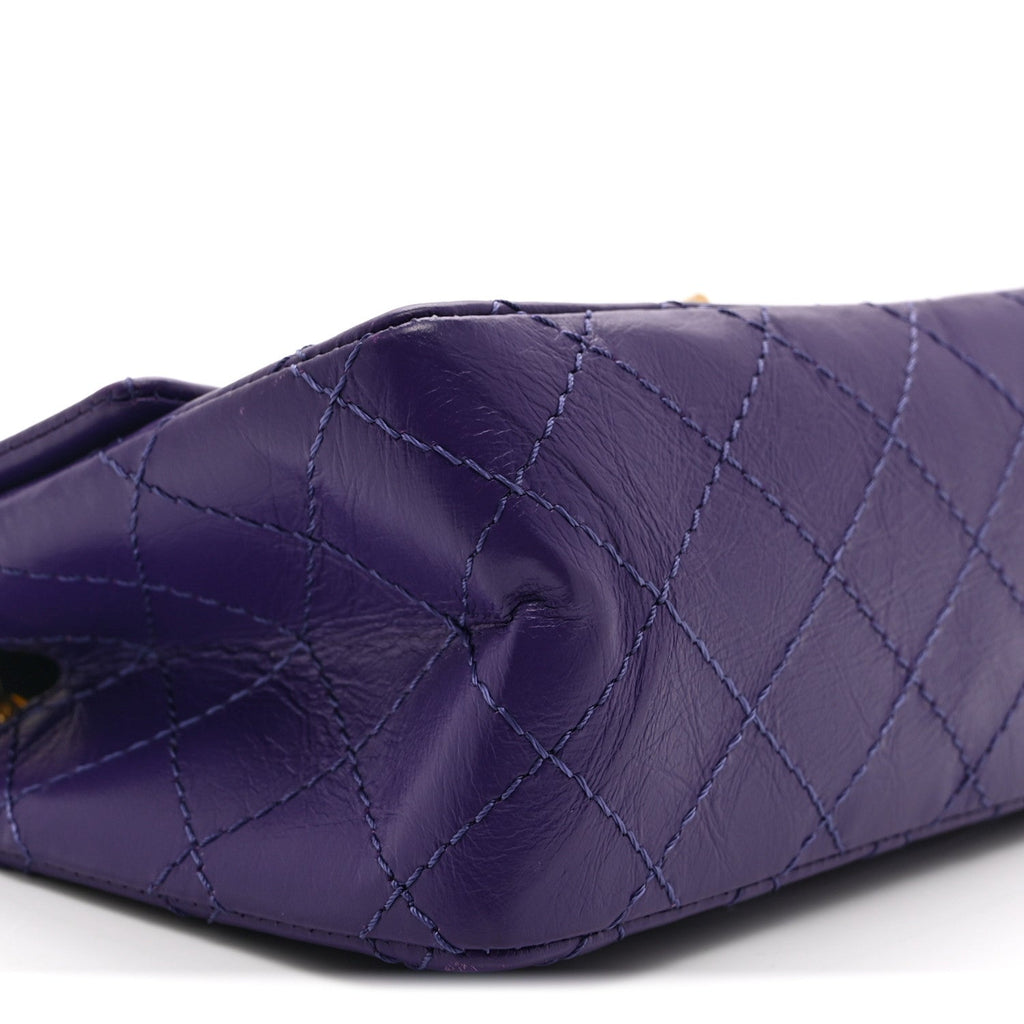 Chanel Aged Calfskin Quilted 2.55 Reissue Mini Flap Purple