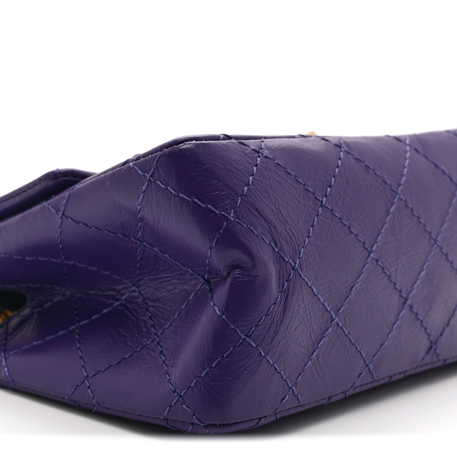 Chanel Aged Calfskin Quilted 2.55 Reissue Mini Flap Purple