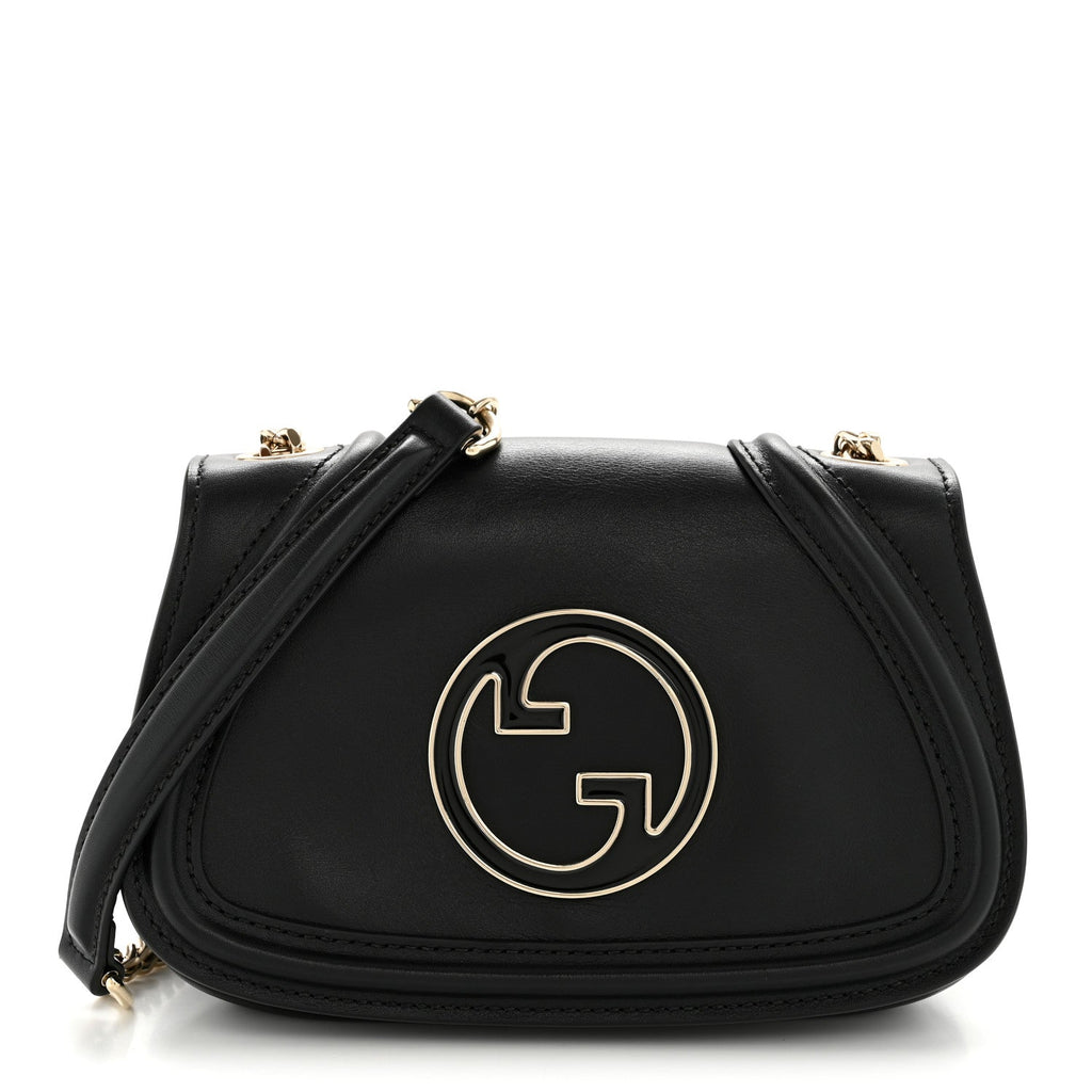 Gucci Calfskin Blondie Small Shoulder Bag Black