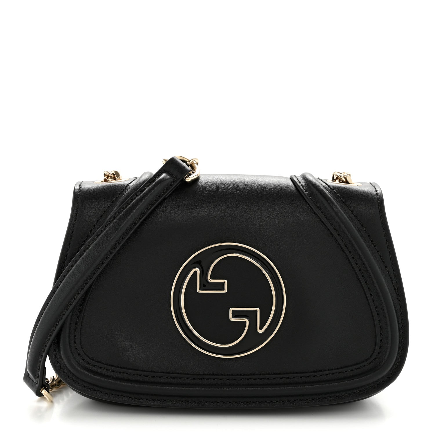 Gucci Calfskin Blondie Small Shoulder Bag Black