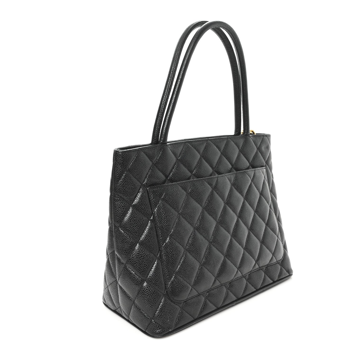 Chanel Caviar Quilted Medallion Tote Black