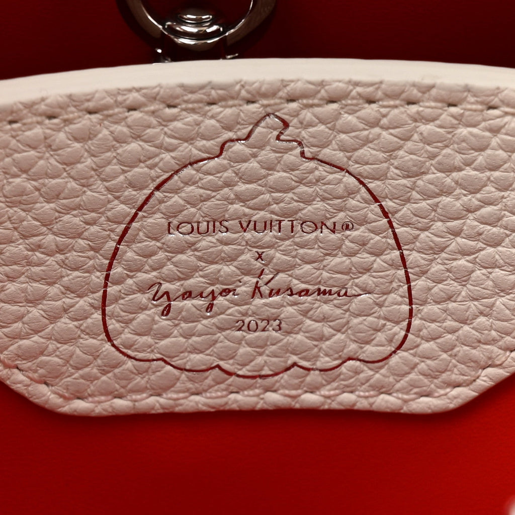 Louis Vuitton LV X YK Taurillon Psychedelic Flower Capucines BB Rouge