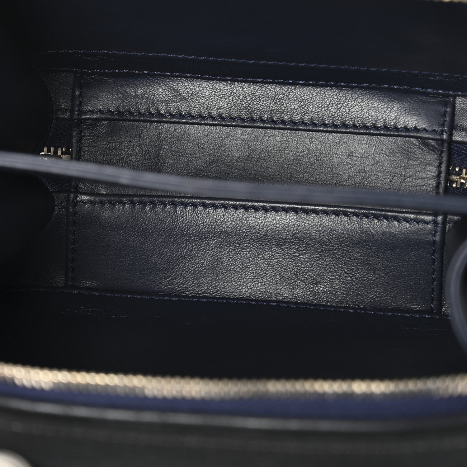 Chanel Jersey Quilted Small CC Filigree Vanity Case Blue Black Grey