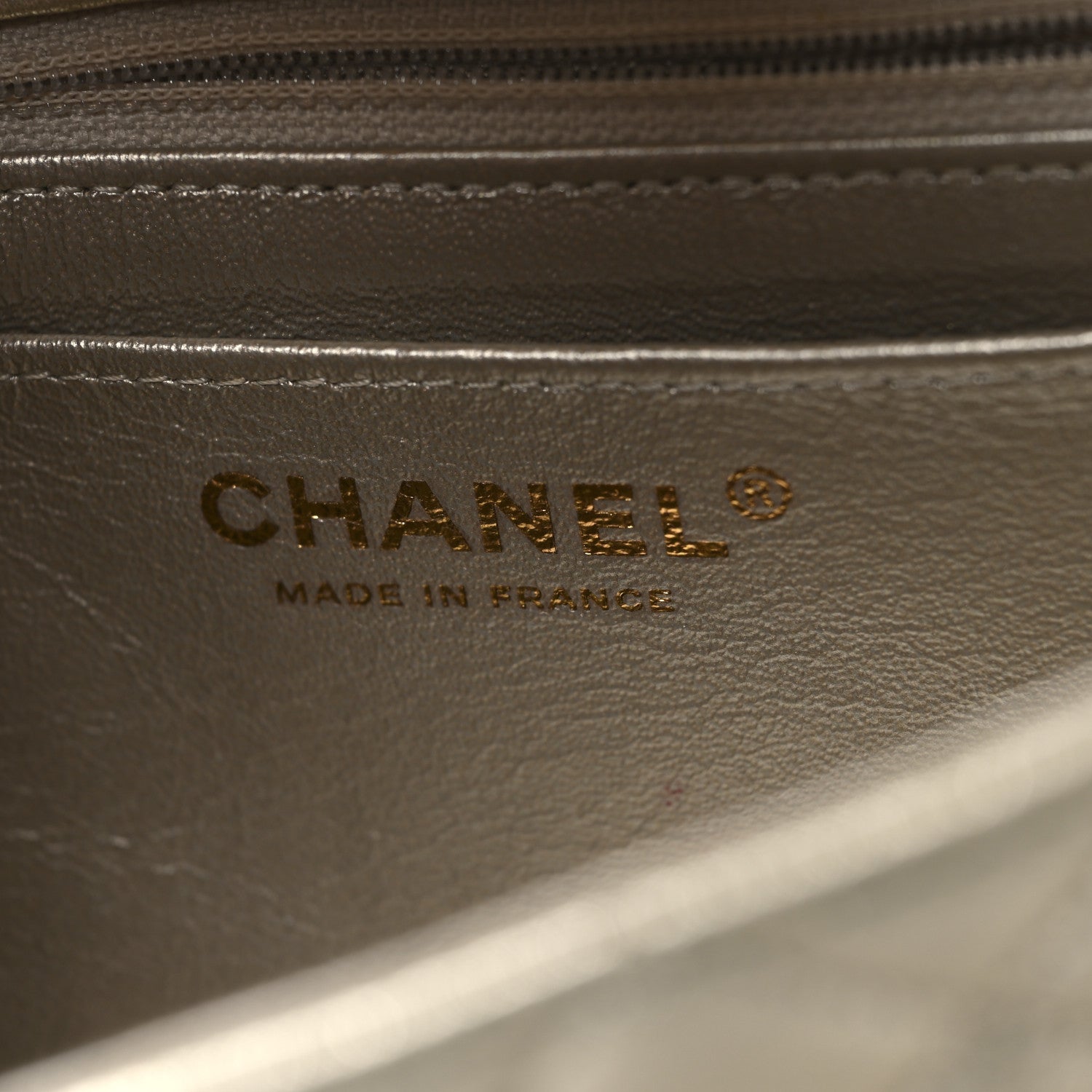 Chanel Metallic Lambskin Quilted Mini Rectangular Flap Gold