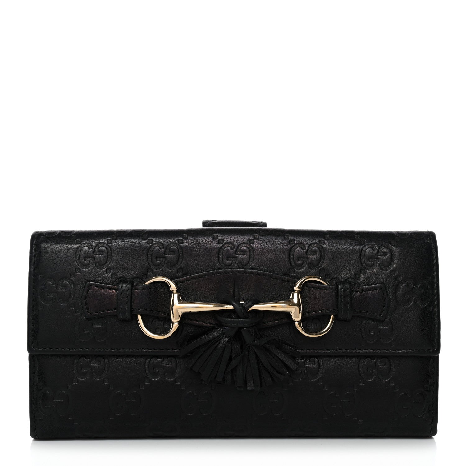 Gucci Guccissima Emily Continental Wallet Black