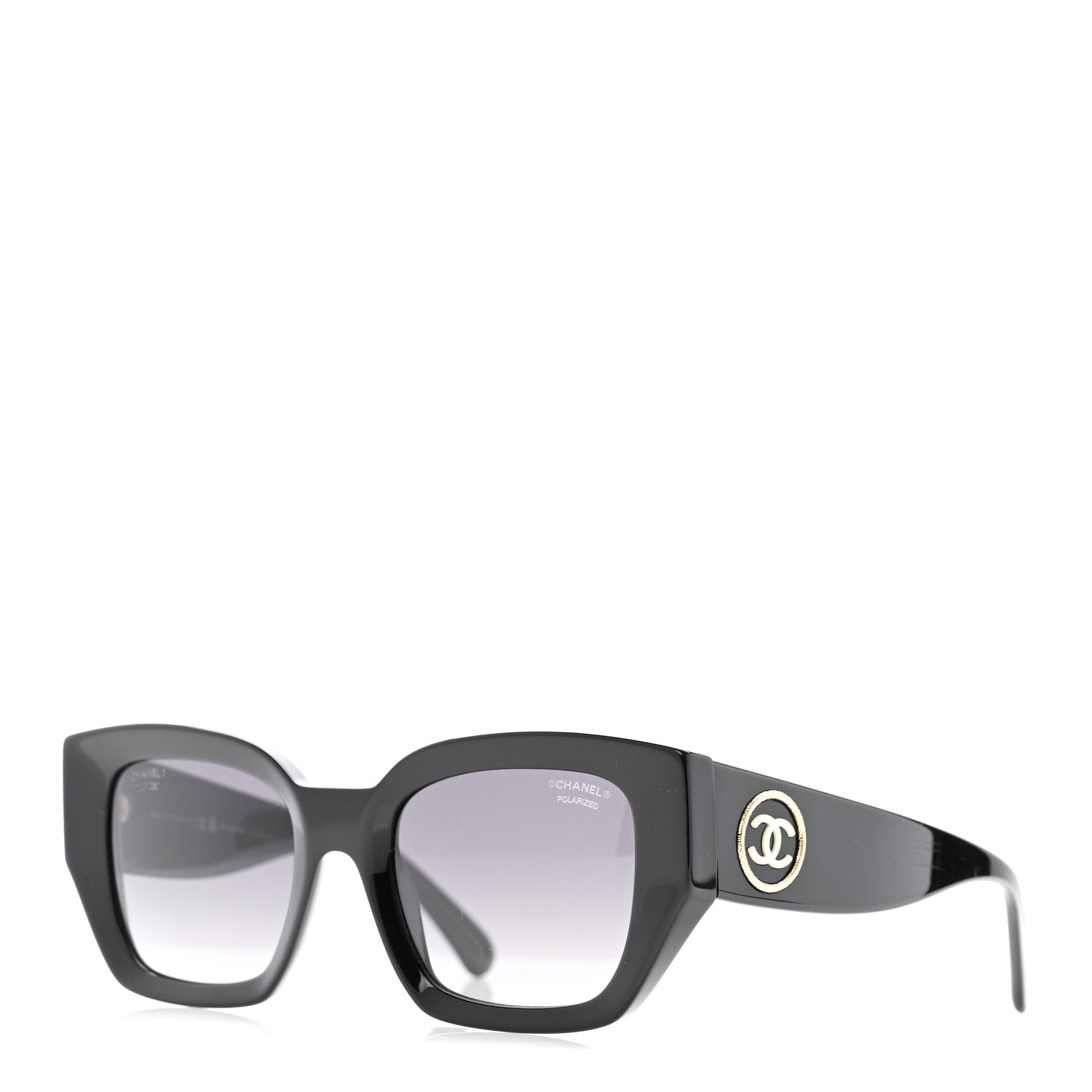 Acetate Polarized Square Sunglasses 5506 Black