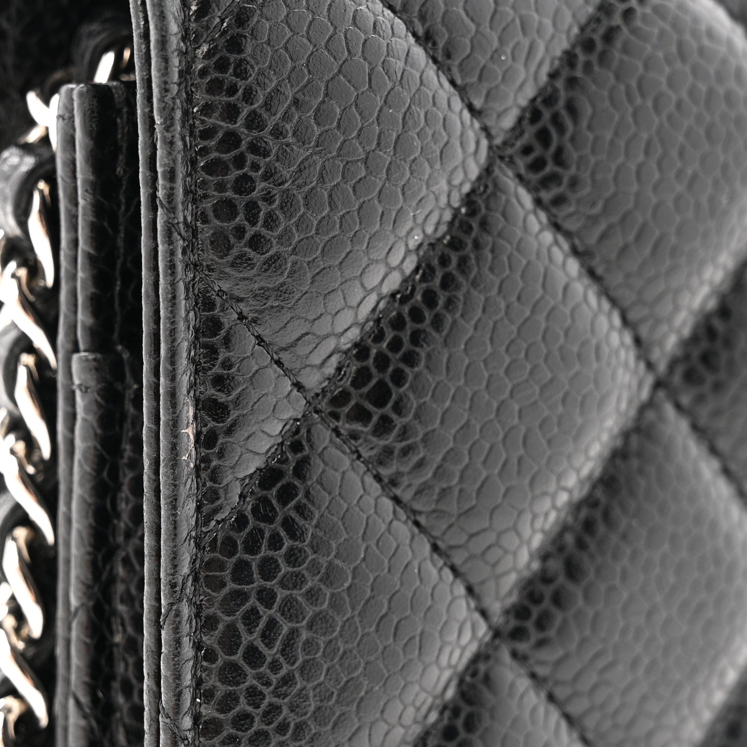 Chanel Caviar Quilted Wallet on Chain WOC Black