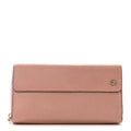 Gucci Dollar Calfskin Interlocking G Continental Wallet Soft Pink