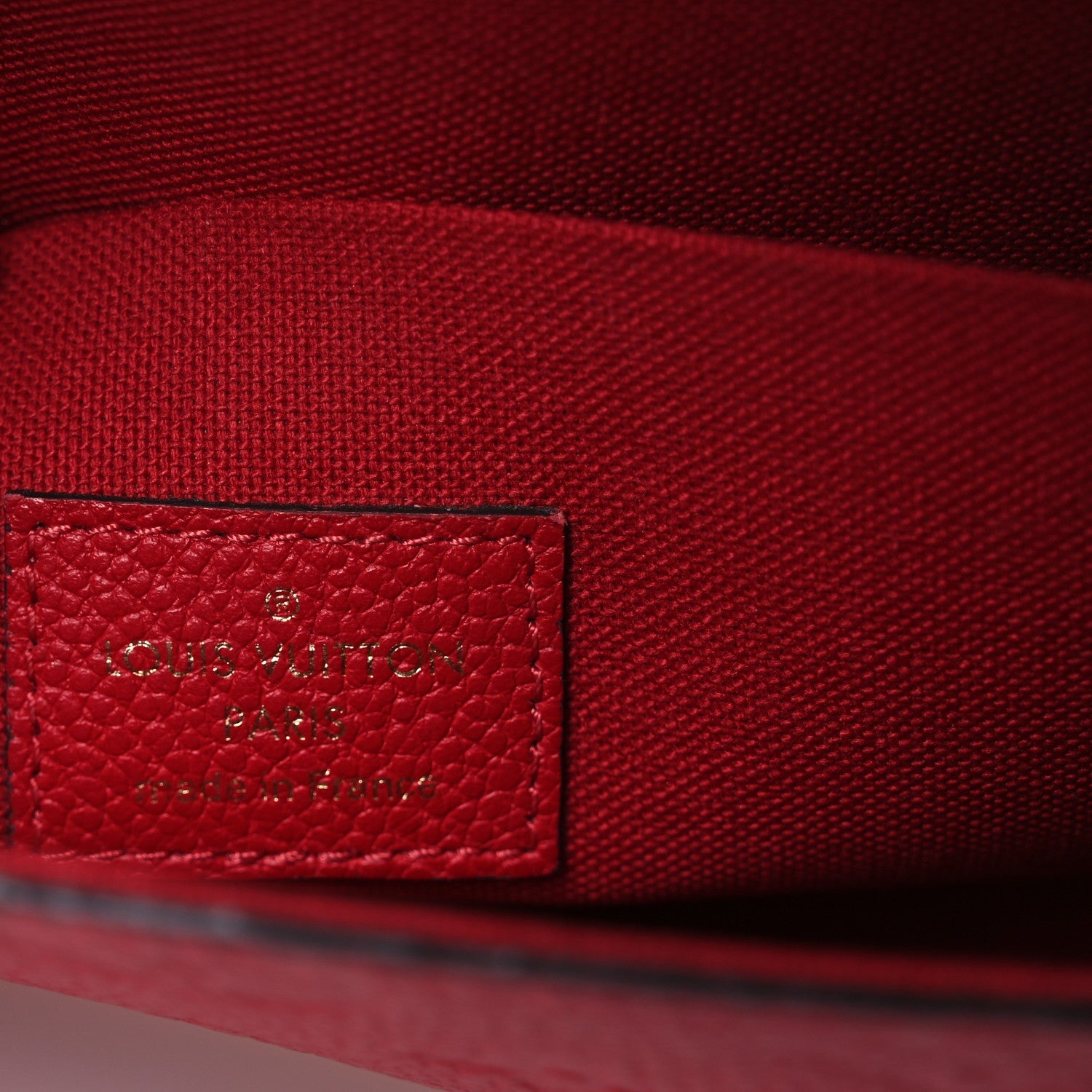 Louis Vuitton Empreinte Pochette Felicie Chain Wallet Scarlet