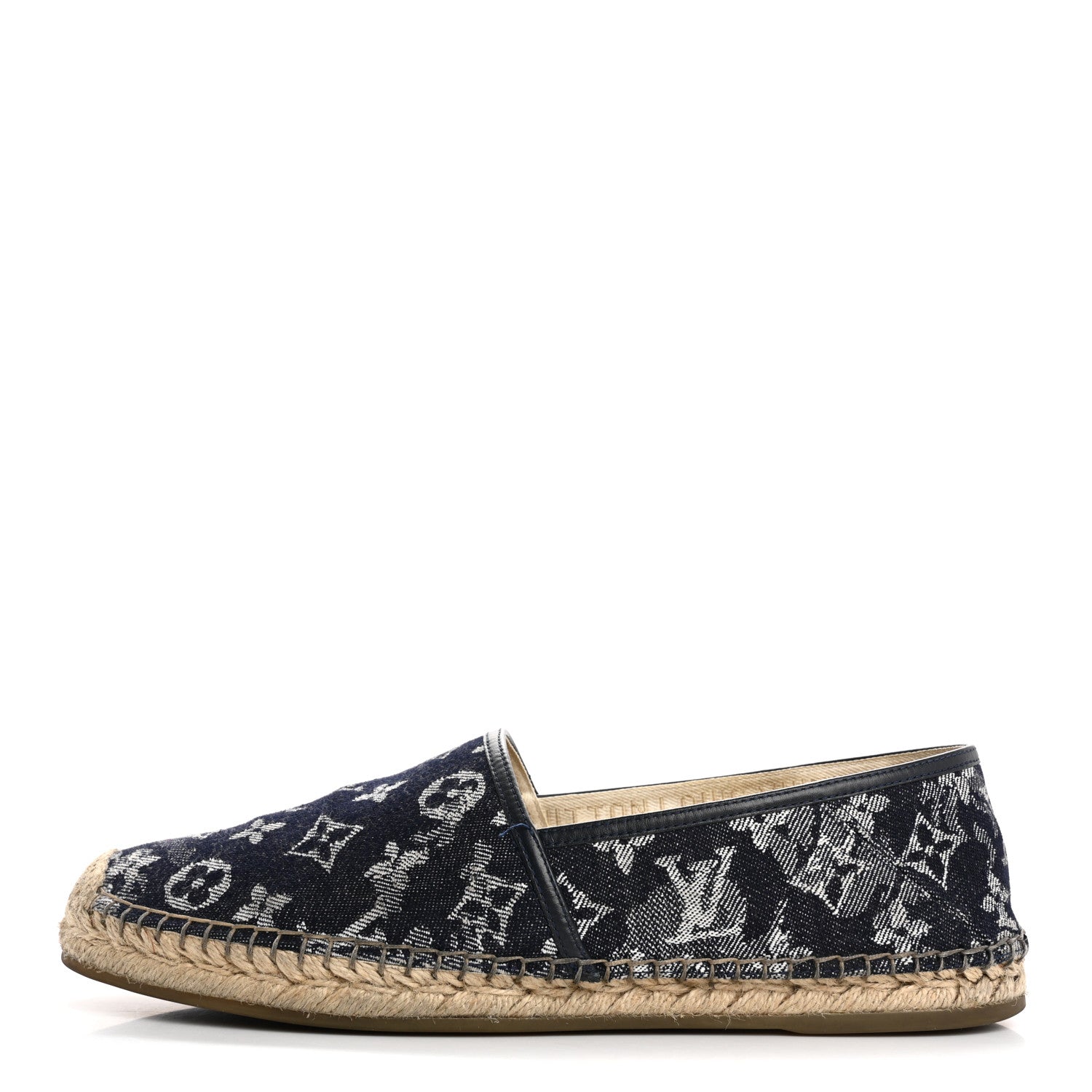 Louis Vuitton Monogram Denim Espadrille Flats 8.5 Blue