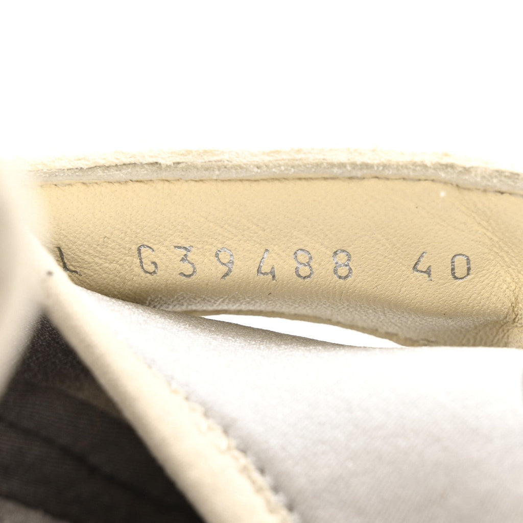 Fabric Suede Calfskin Mesh Womens CC Sneakers 40 Purple Ivory White