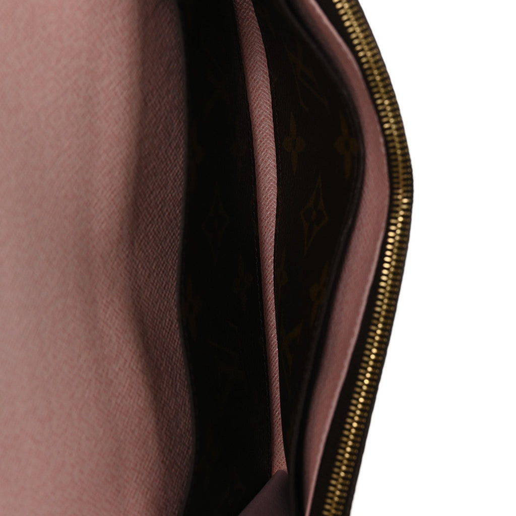 Louis Vuitton Monogram Emilie Wallet Rose Ballerine
