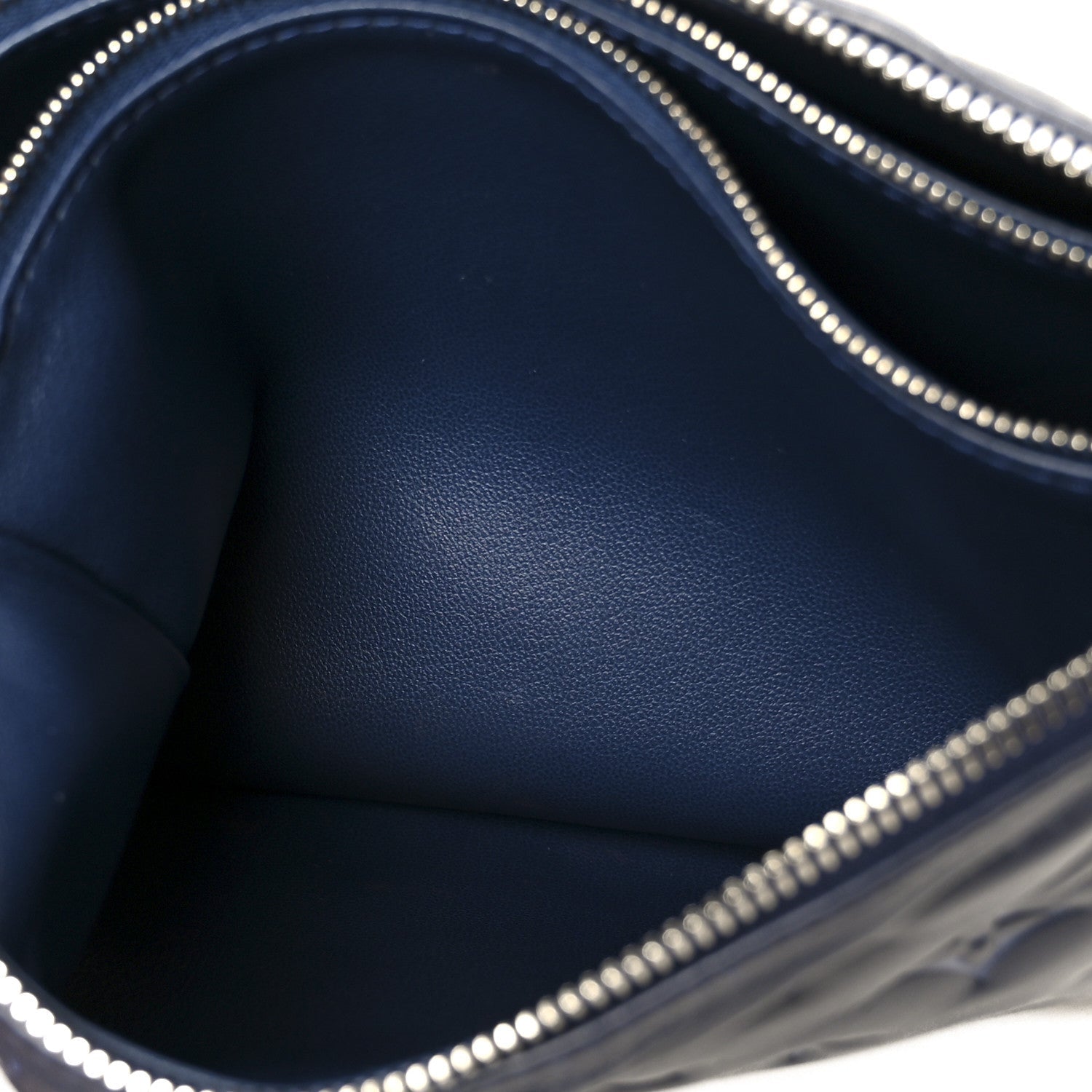 Louis Vuitton Lambskin Embossed Monogram Coussin PM Navy