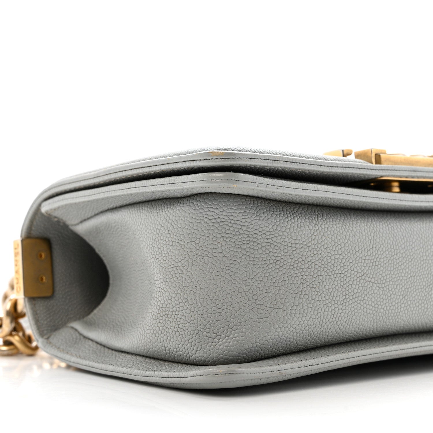 Chanel Caviar Quilted Small Boy Flap Light Grey