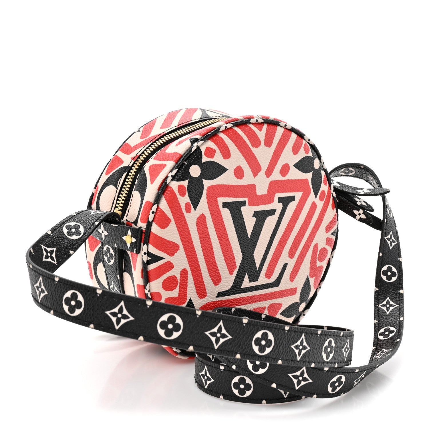 Louis Vuitton Monogram Giant Crafty Boite Chapeau Souple PM Creme Rouge Black