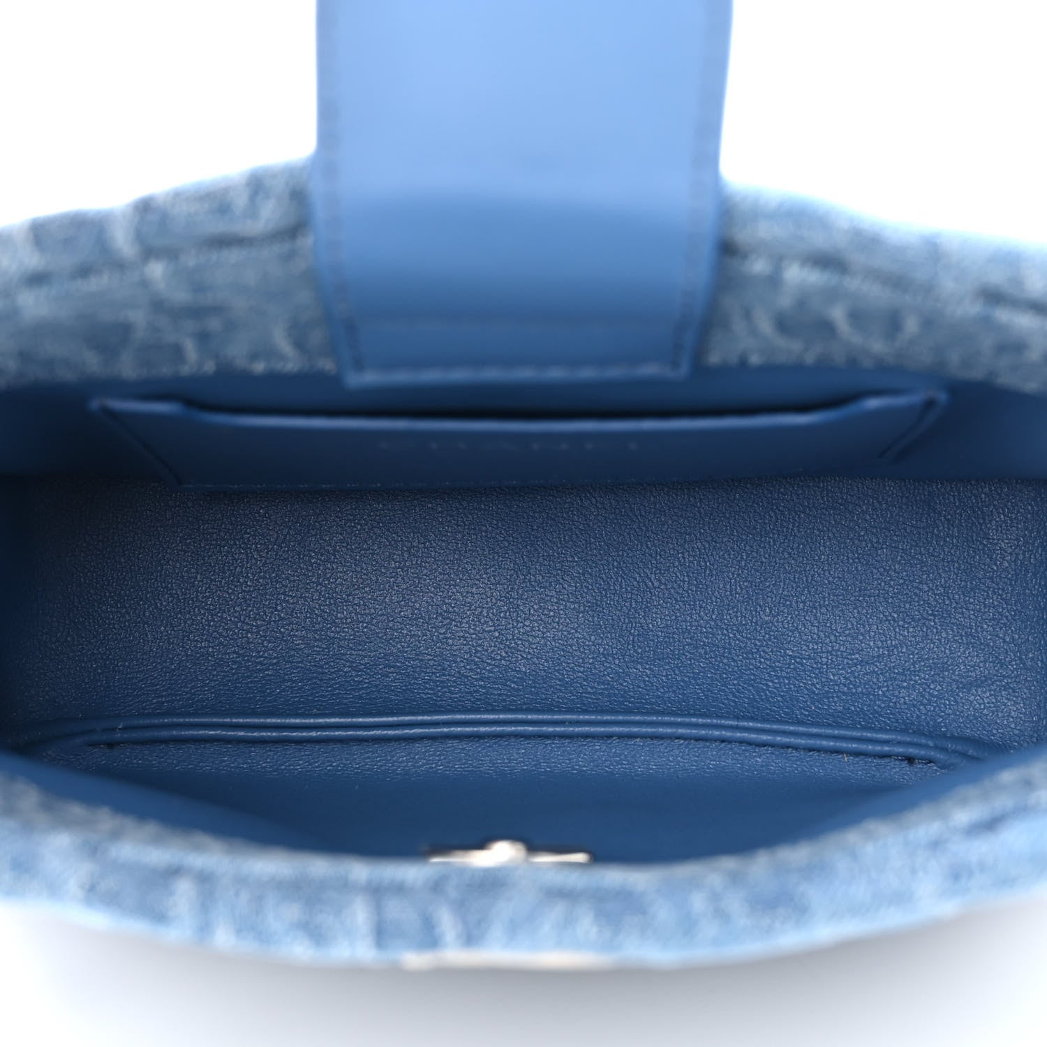 Chanel Denim Quilted Camellia Sweetheart Small Hobo Blue