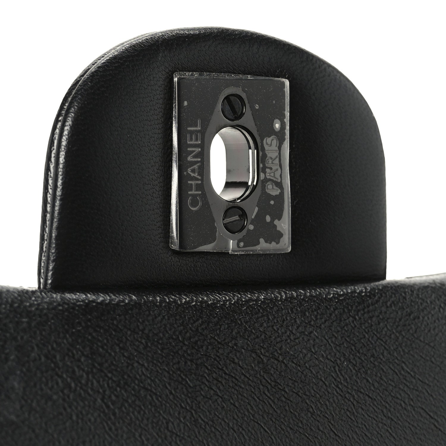 Chanel Lambskin Quilted Mini Top Handle Rectangular Flap So Black