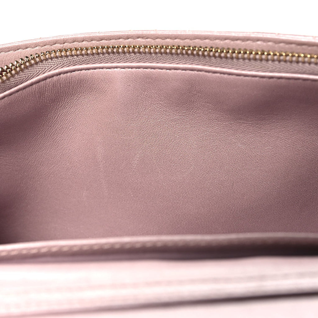 Christian Dior Pearly Lambskin Cannage Miss Dior Promenade Pouch Lotus