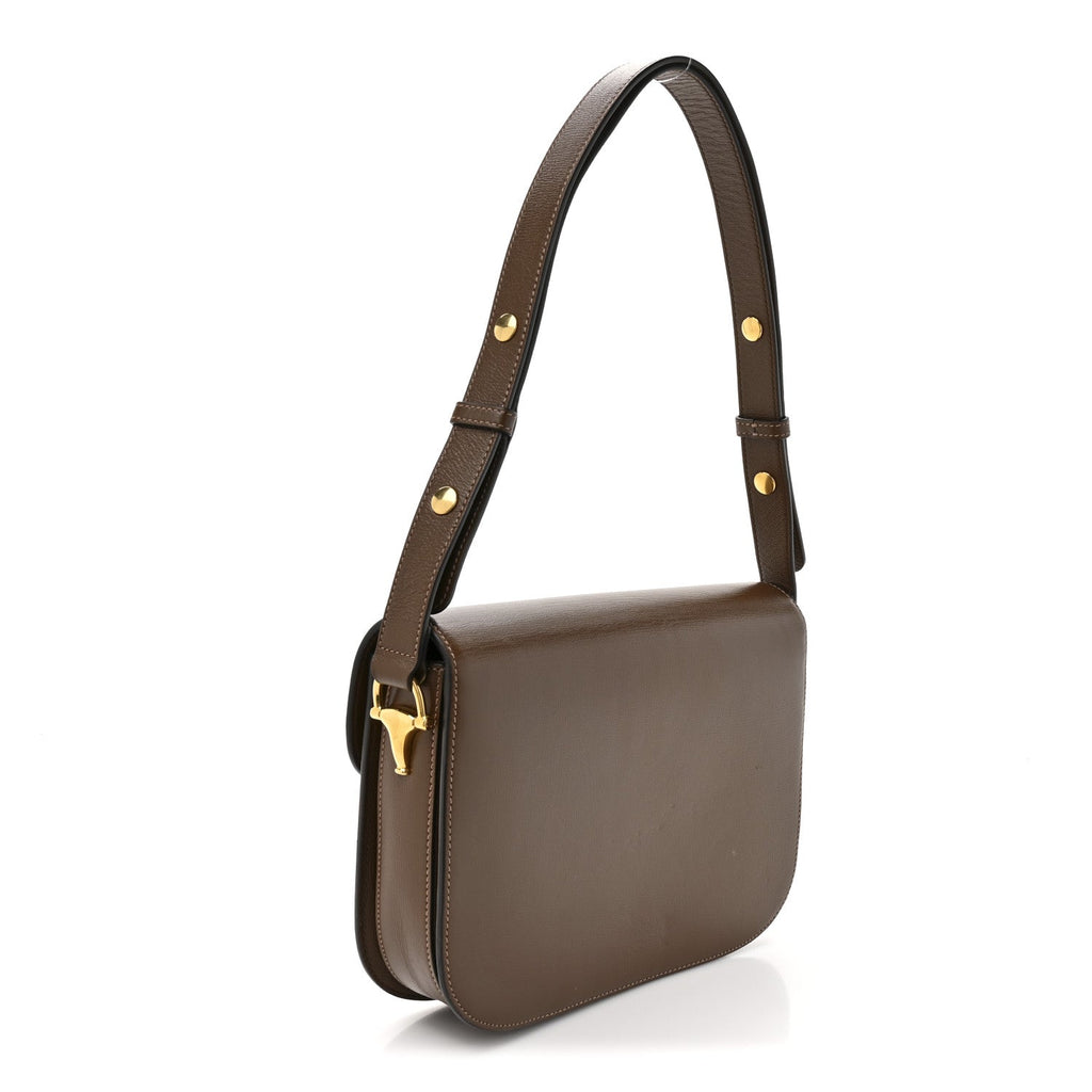 Gucci Azalea Calfskin Horsebit 1955 Shoulder Bag Brown Sugar