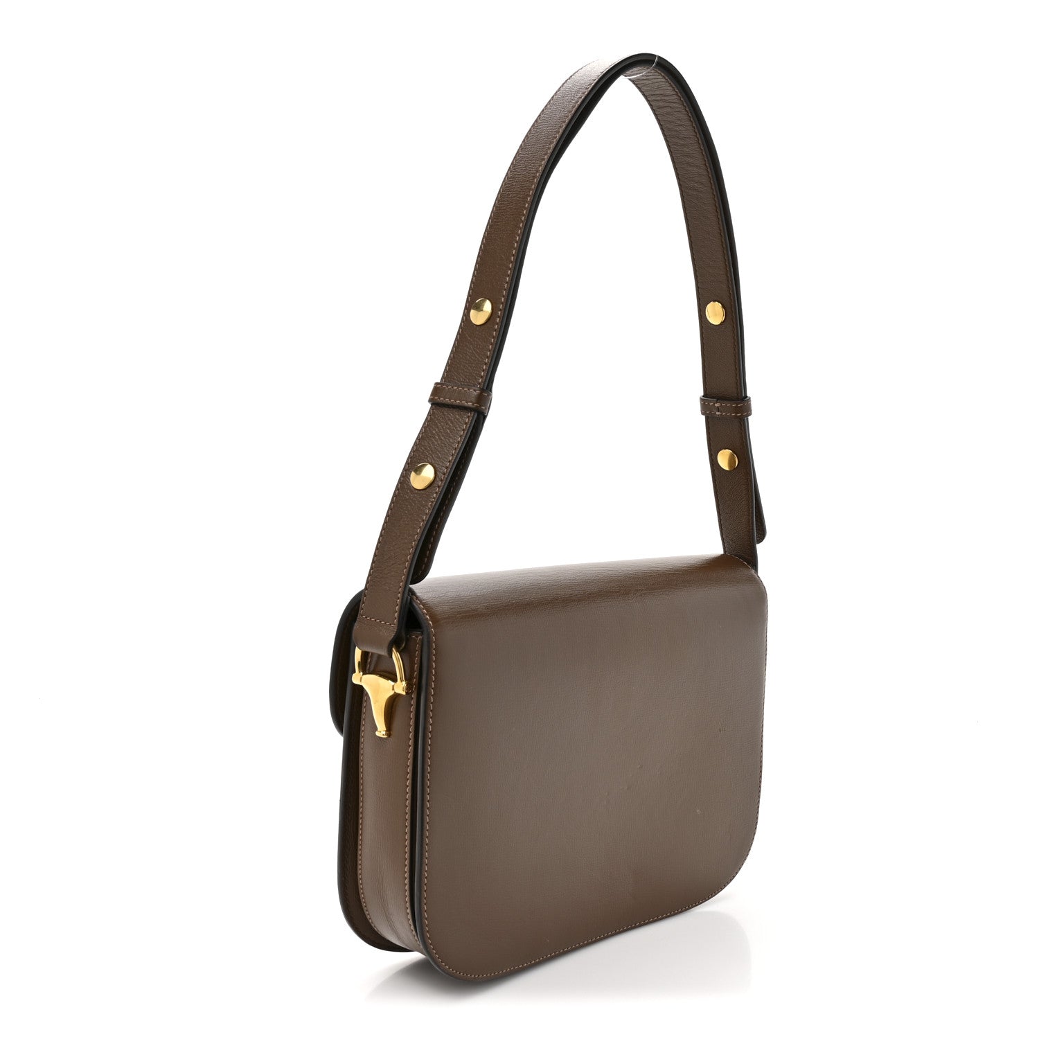 Gucci Azalea Calfskin Horsebit 1955 Shoulder Bag Brown Sugar