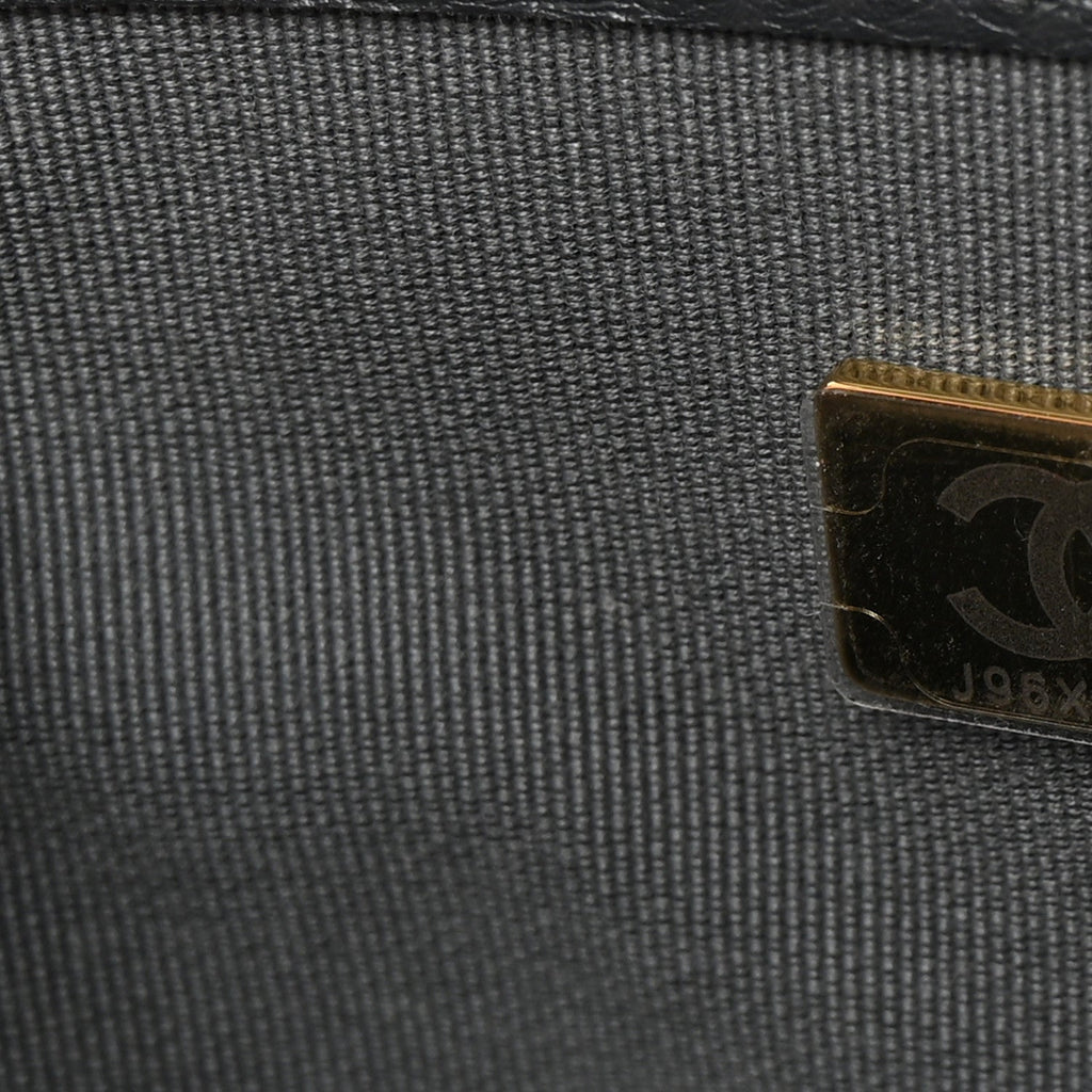 Chanel Washed Denim Quilted Messenger Flap Black