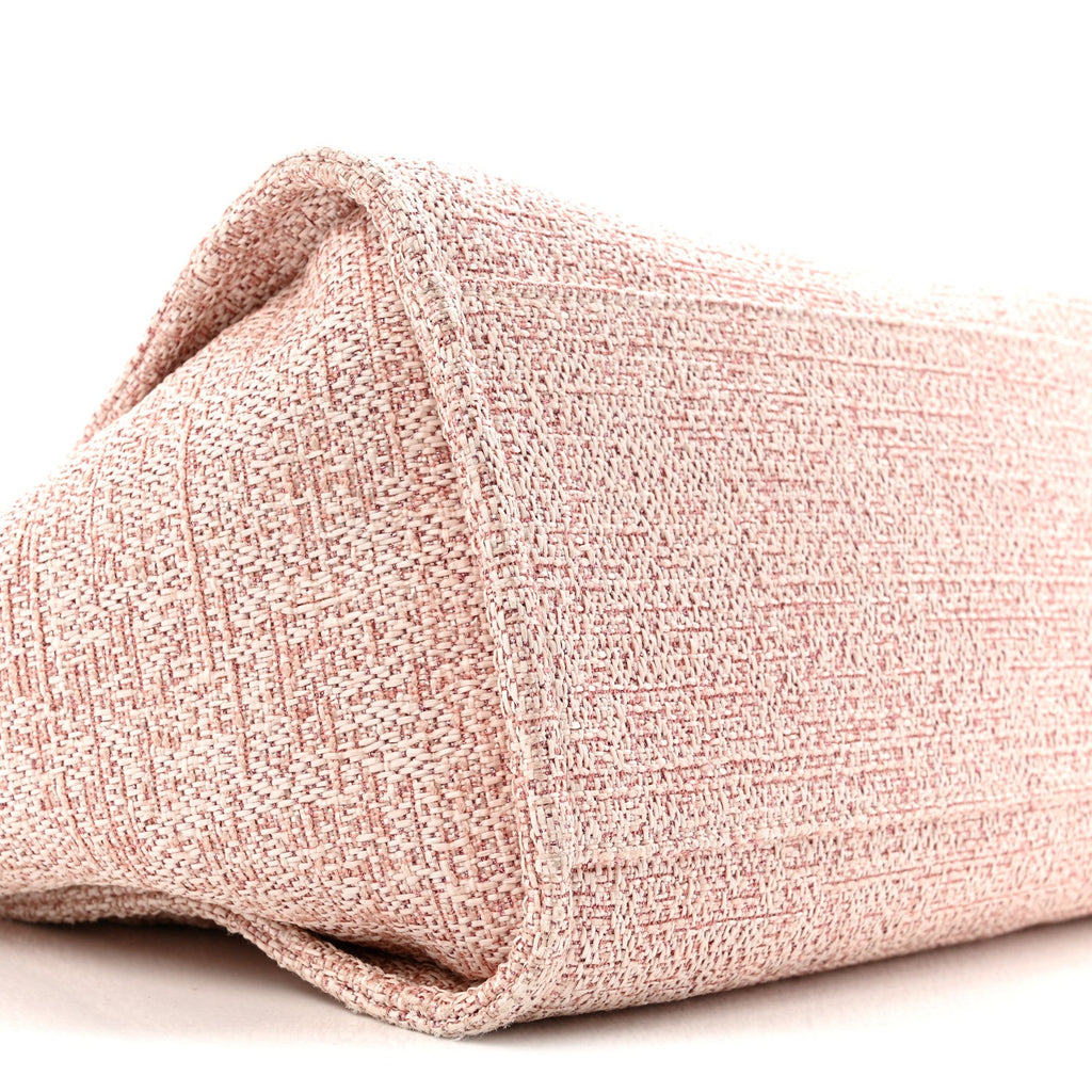 Chanel Lurex Boucle Deauville Medium Tote Pink