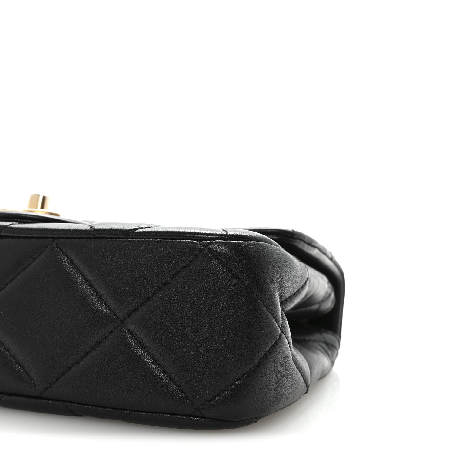 Chanel Lambskin Quilted Pearl Small Flap Black