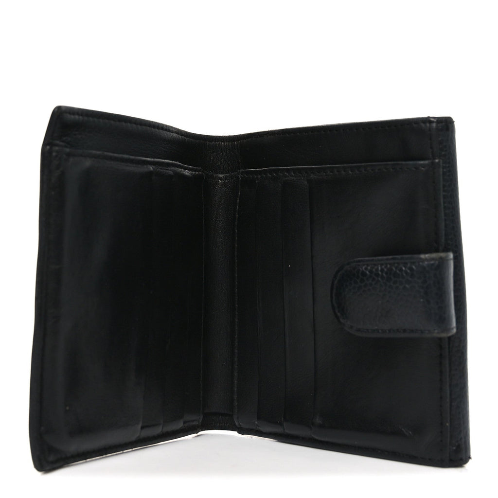 Caviar Timeless CC Compact French Wallet Black