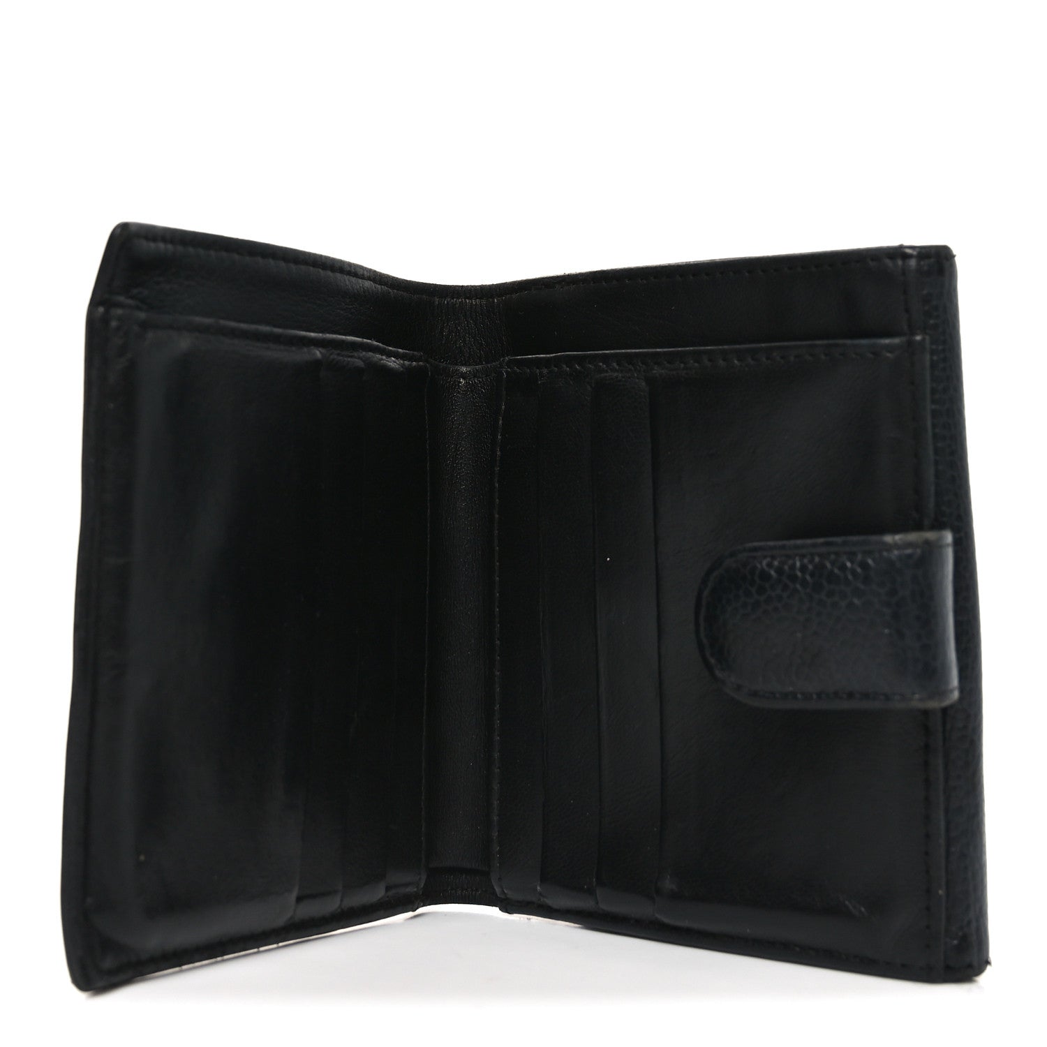 Caviar Timeless CC Compact French Wallet Black