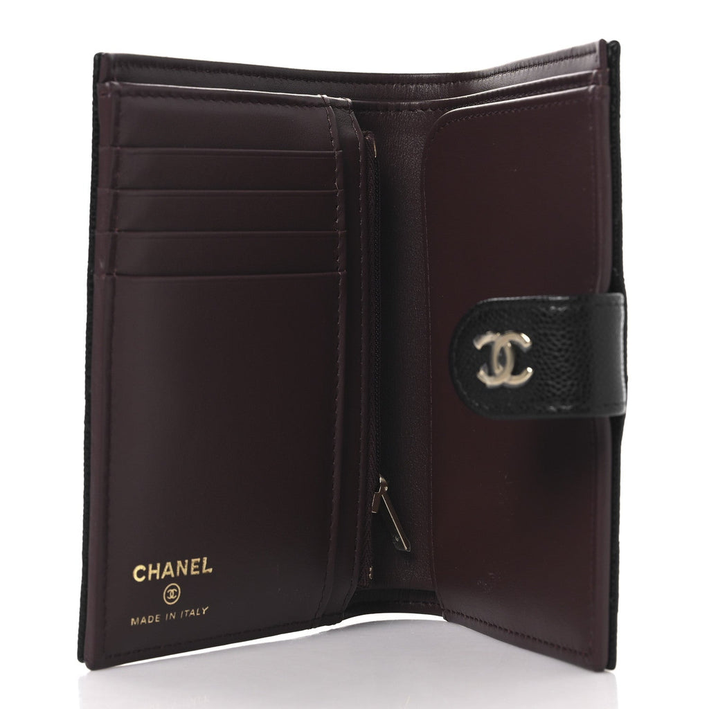 Caviar Quilted Passport Holder Black