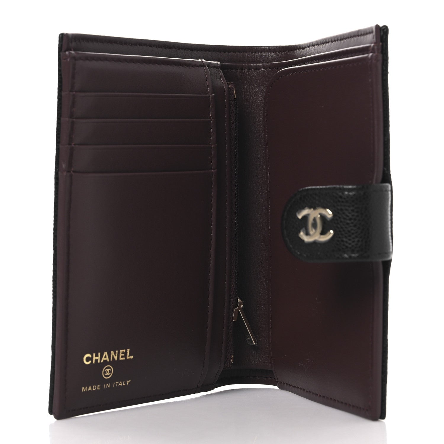 Caviar Quilted Passport Holder Black