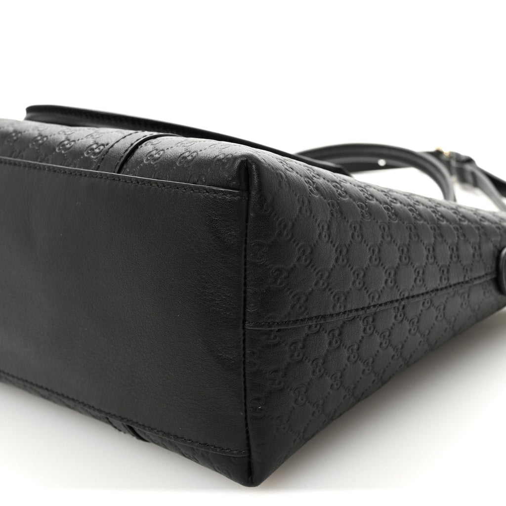 Gucci Soft Microguccissima Small Zippered Satchel Black