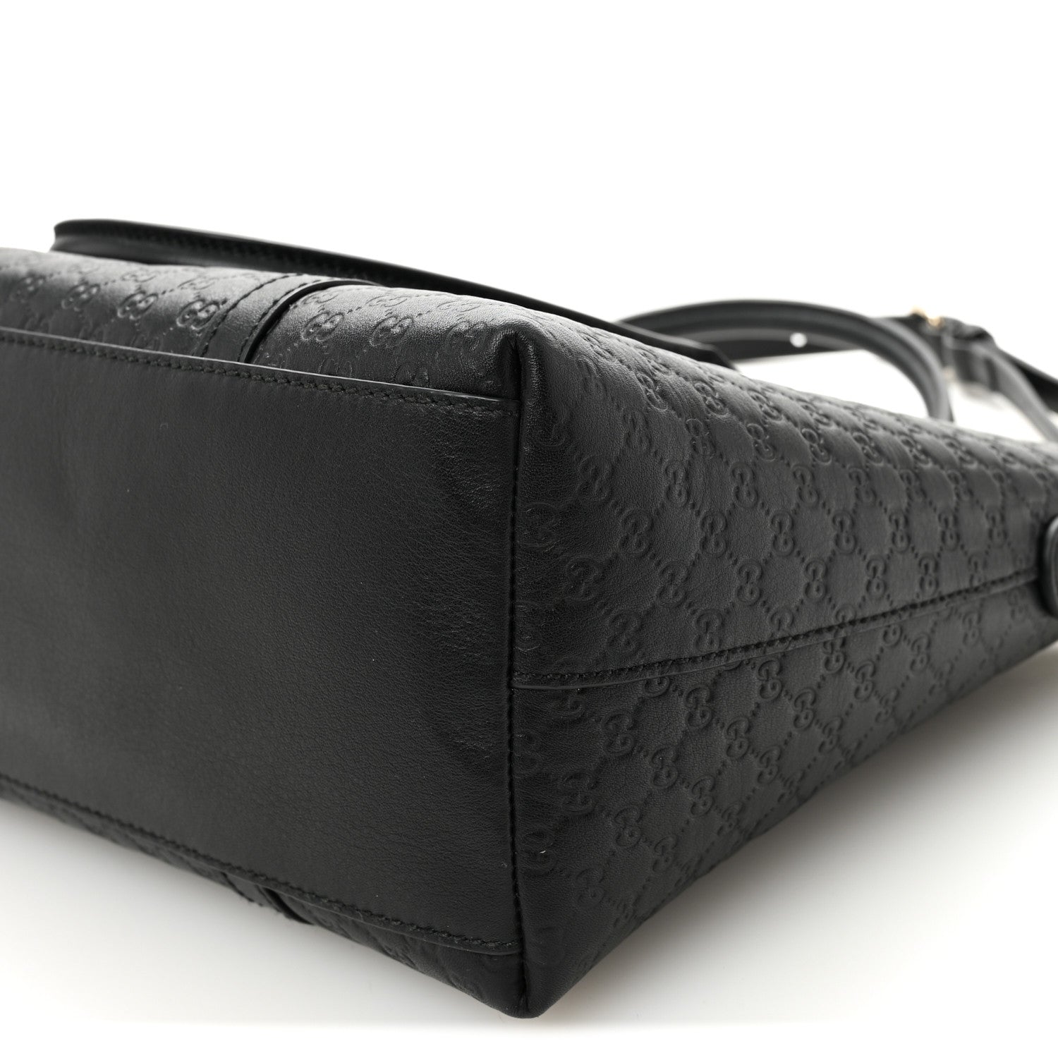 Gucci Soft Microguccissima Small Zippered Satchel Black