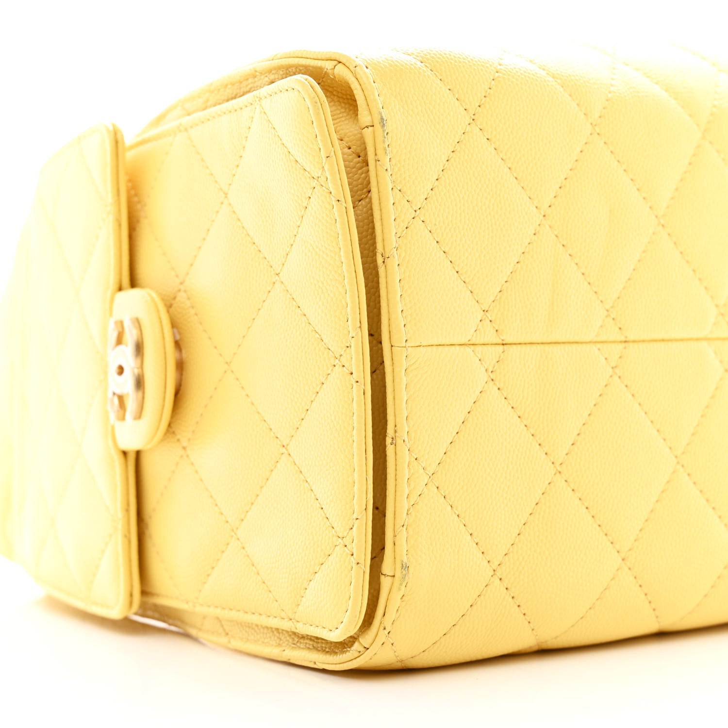 Chanel Caviar Quilted Small Chanel 25 Handbag Light Yellow
