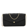 Louis Vuitton Empreinte Pochette Felicie Chain Wallet Black