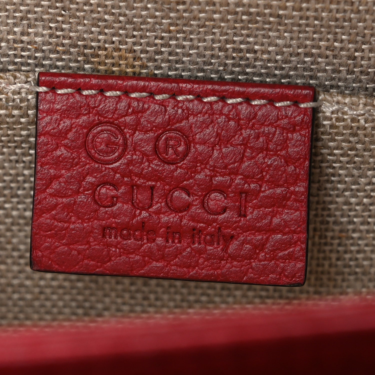 Gucci Dollar Calfskin Small Interlocking G Shoulder Bag Red