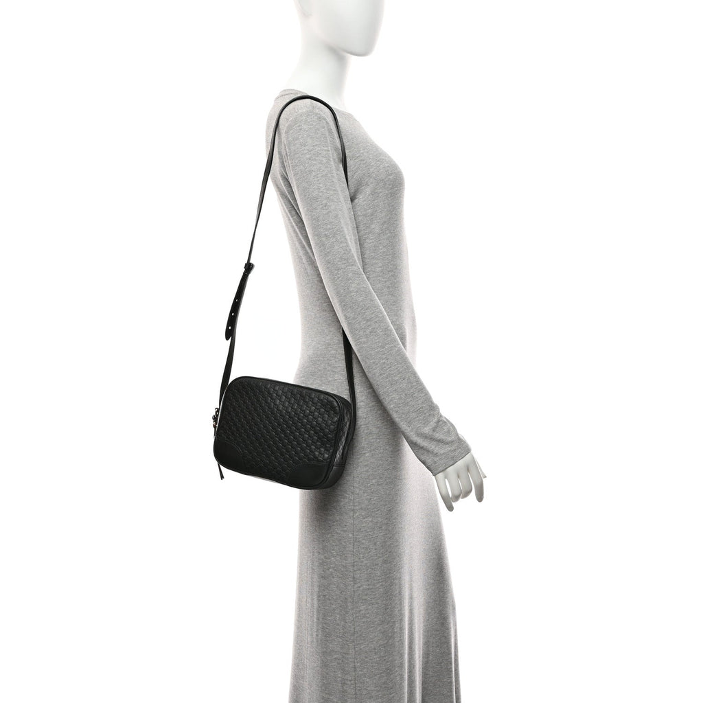 Gucci Microguccissima Mini Bree Messenger Bag Black