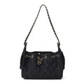 Chanel Denim Quilted Mini Chanel 25 Handbag Dark Blue