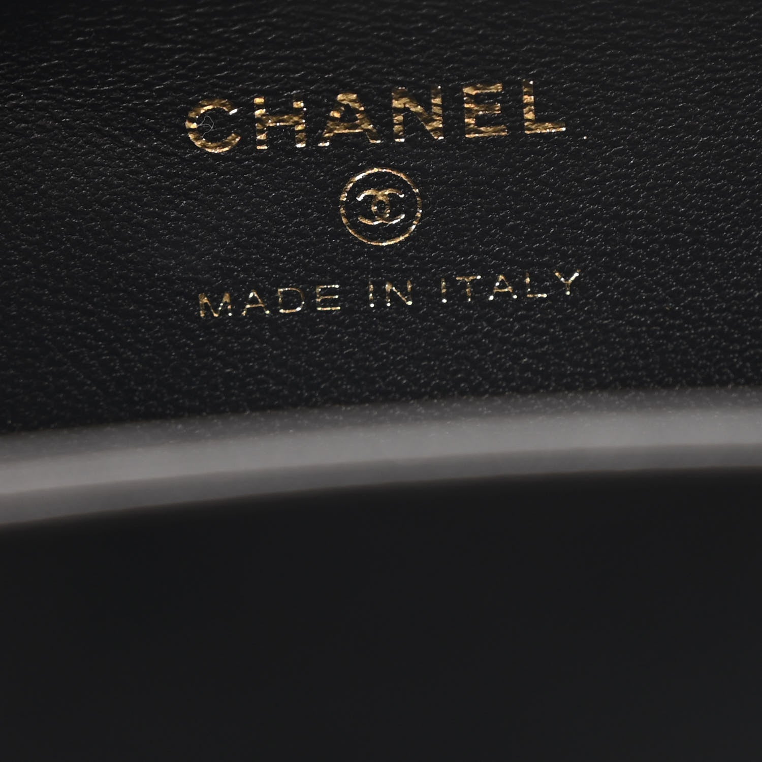 Chanel Lambskin Quilted Pearl CC Vanity Case Black