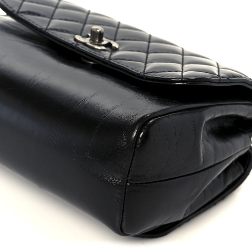 Chanel Glazed Calfskin Pilot Essentials Flap Black