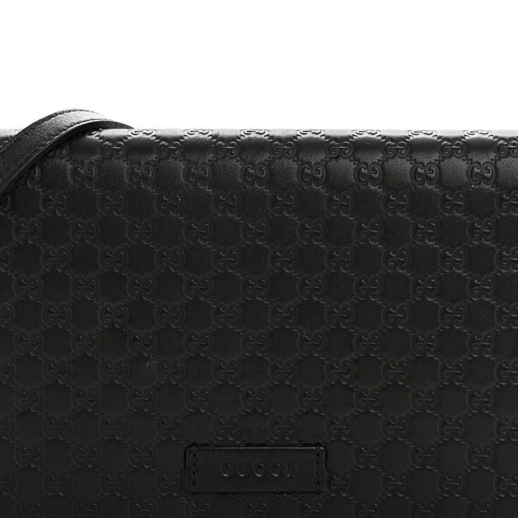 Gucci Microguccissima Crossbody Wallet Black
