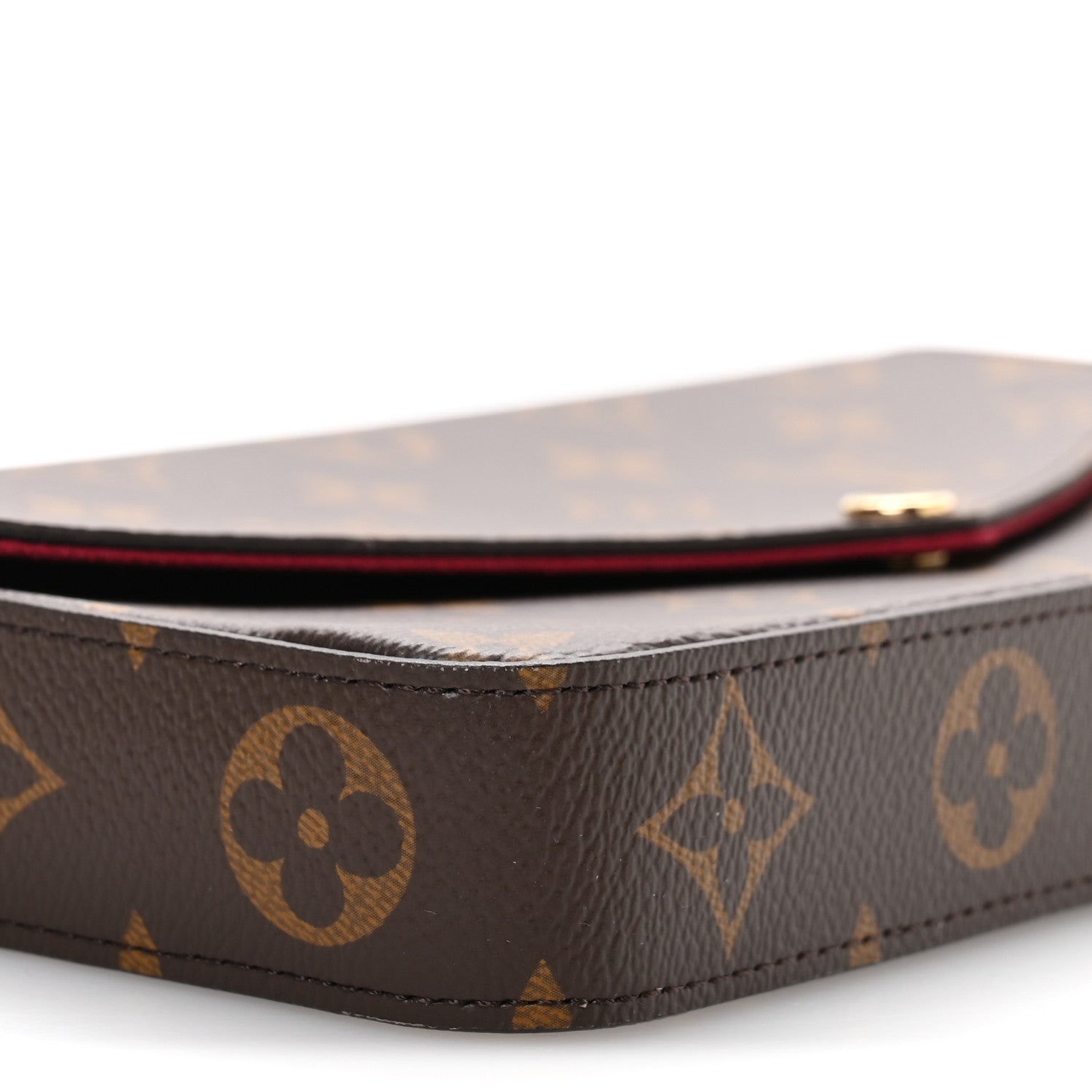 Louis Vuitton Monogram Pochette Felicie Chain Wallet Fuchsia