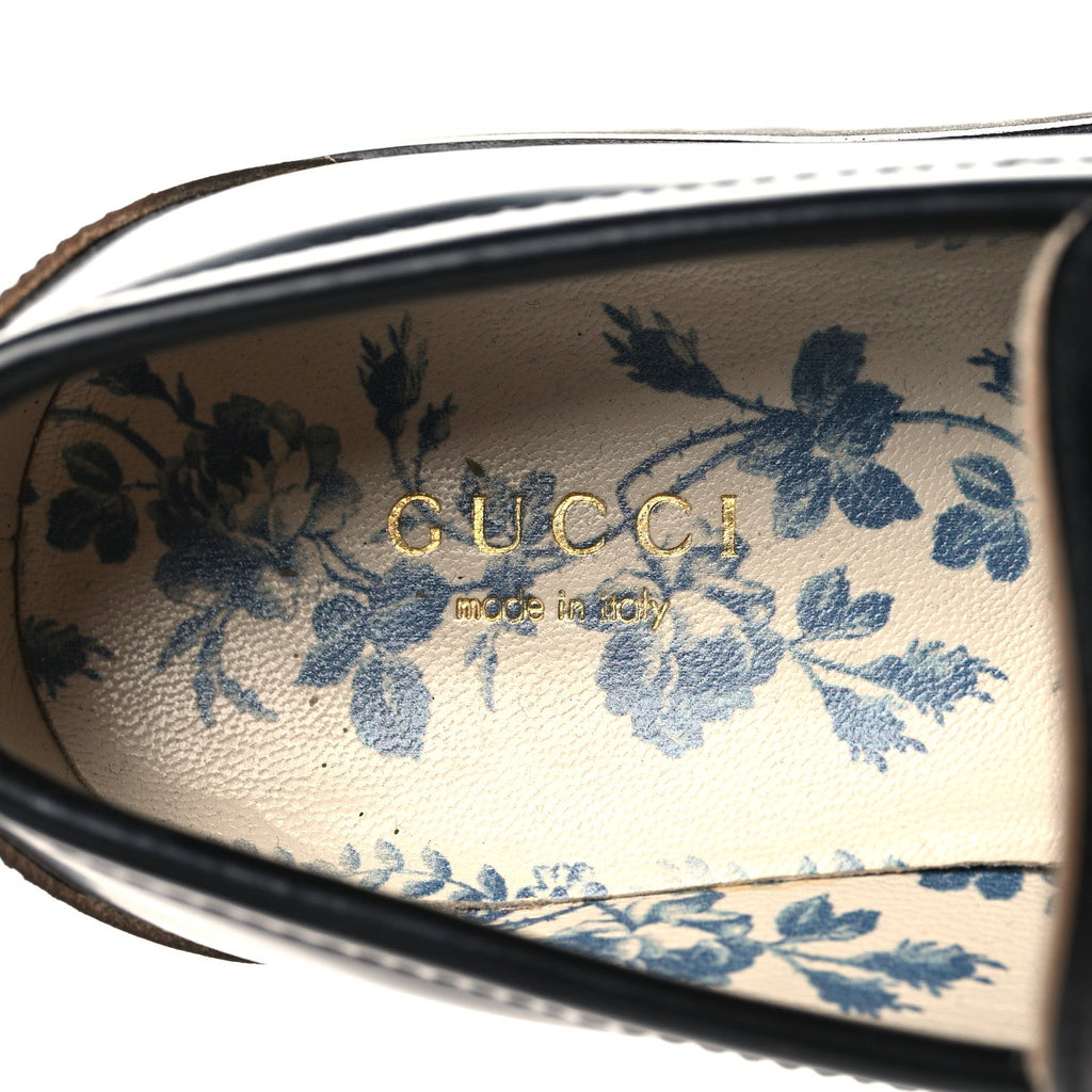 Gucci Cordovan Lux Womens Harald Horsebit 25mm Platform Loafers 35 Black