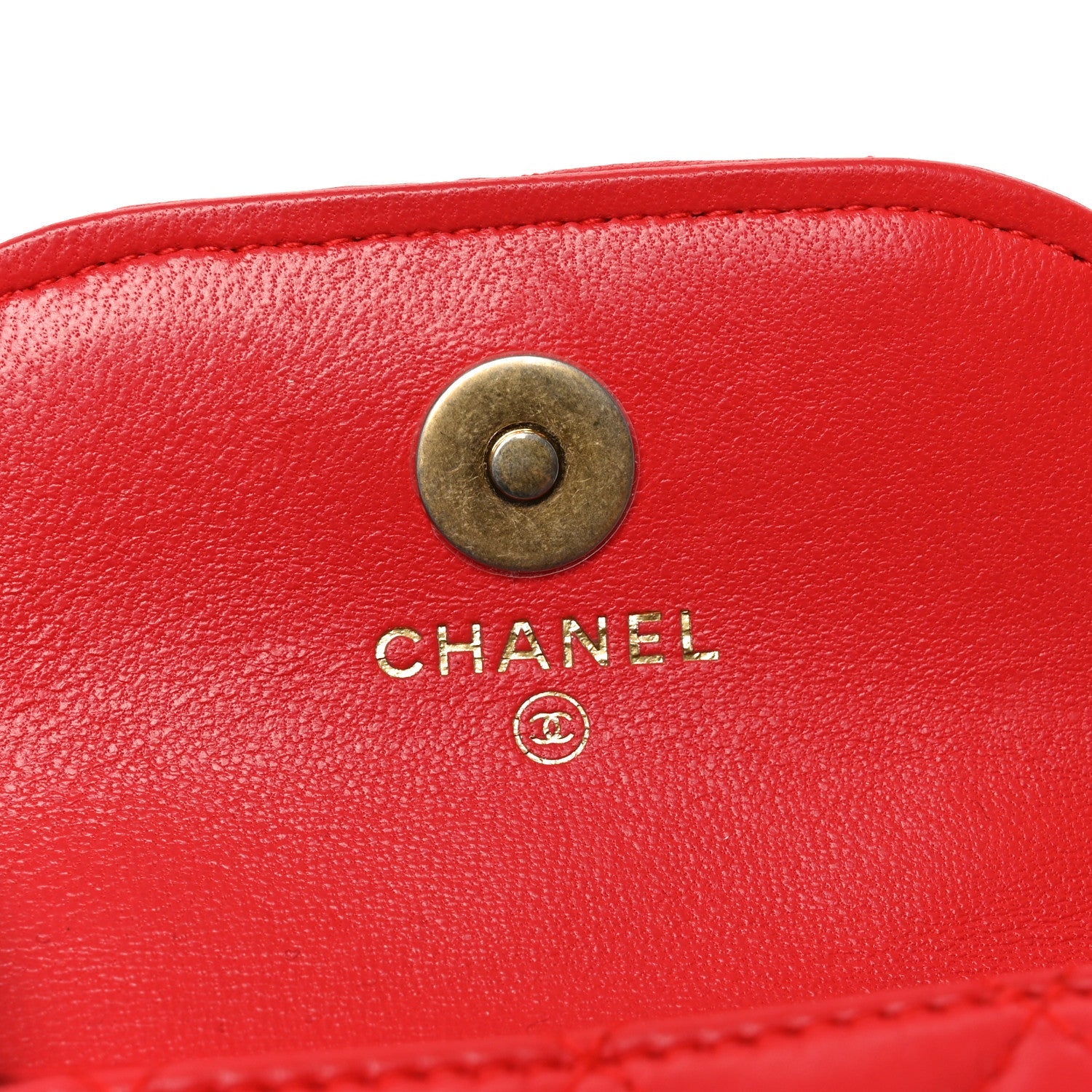Chanel Lambskin Quilted Pearl Crush Waist Bag Red