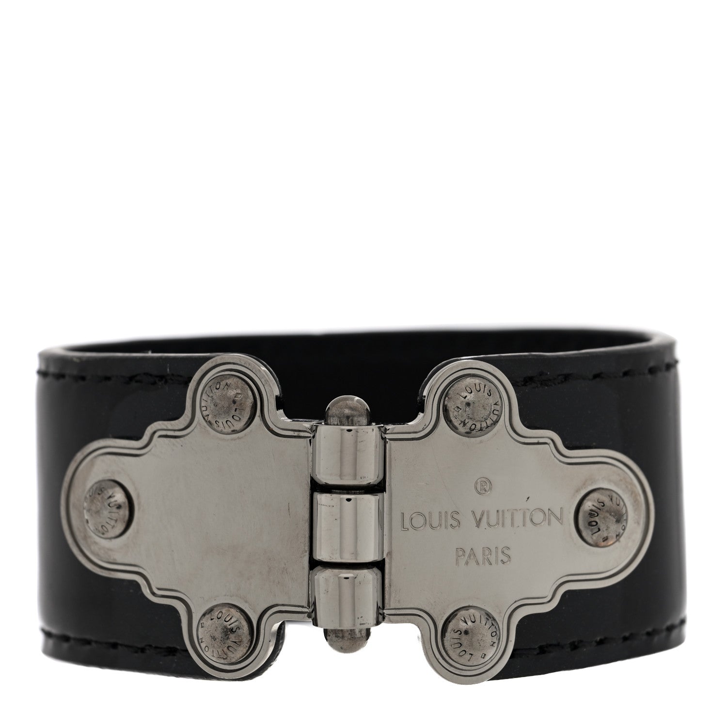 Louis Vuitton Vernis Save It Bracelet 17 Black