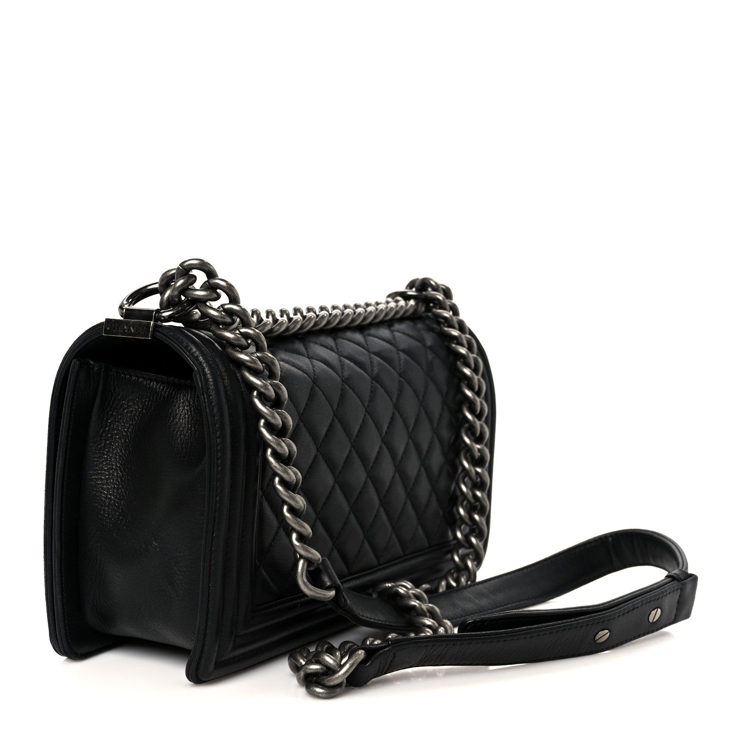 Chanel Calfskin Quilted Medium Boy Flap Black